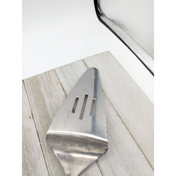 Farberware Stainless Steel Cake Pie Spatula Server 10 3/8" Slotted Serrated - Picture 5 of 8